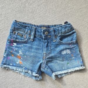 Polo by Ralph Lauren Blue Distressed Denim Shorts Size 4t.